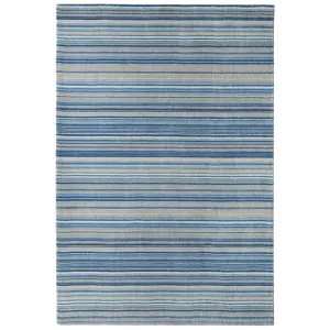 Fine Stripes Rug Blue/Beige