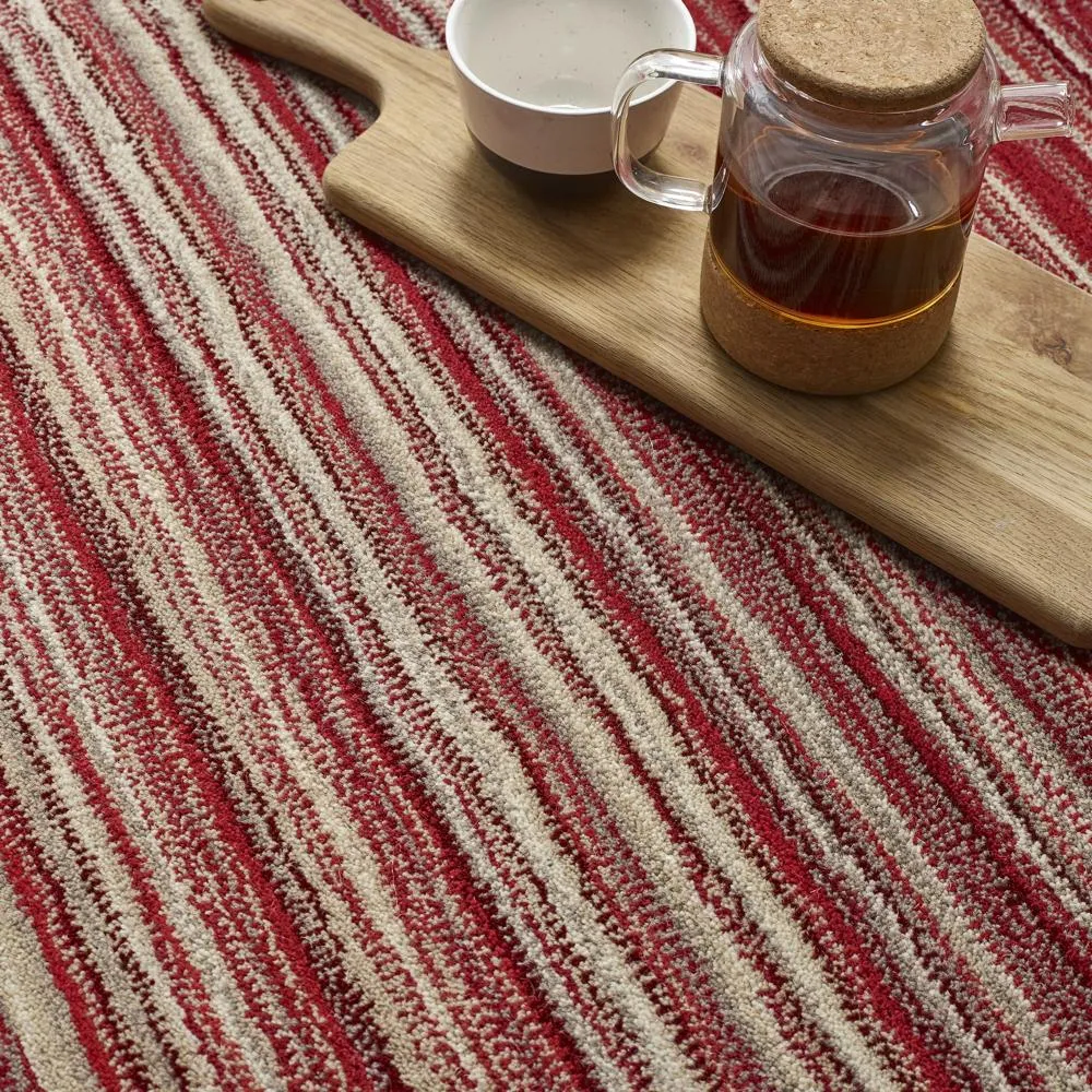Fine Stripes Rug Red