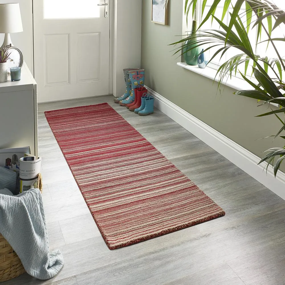 Fine Stripes Rug Red