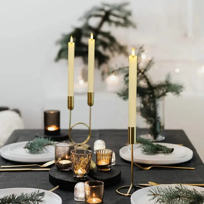 Flameless Taper Candlesticks Flickering Led Battery Operated Home Decor