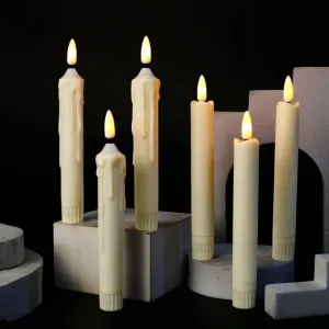 Flameless Taper Candlesticks Flickering Led Battery Operated Home Decor