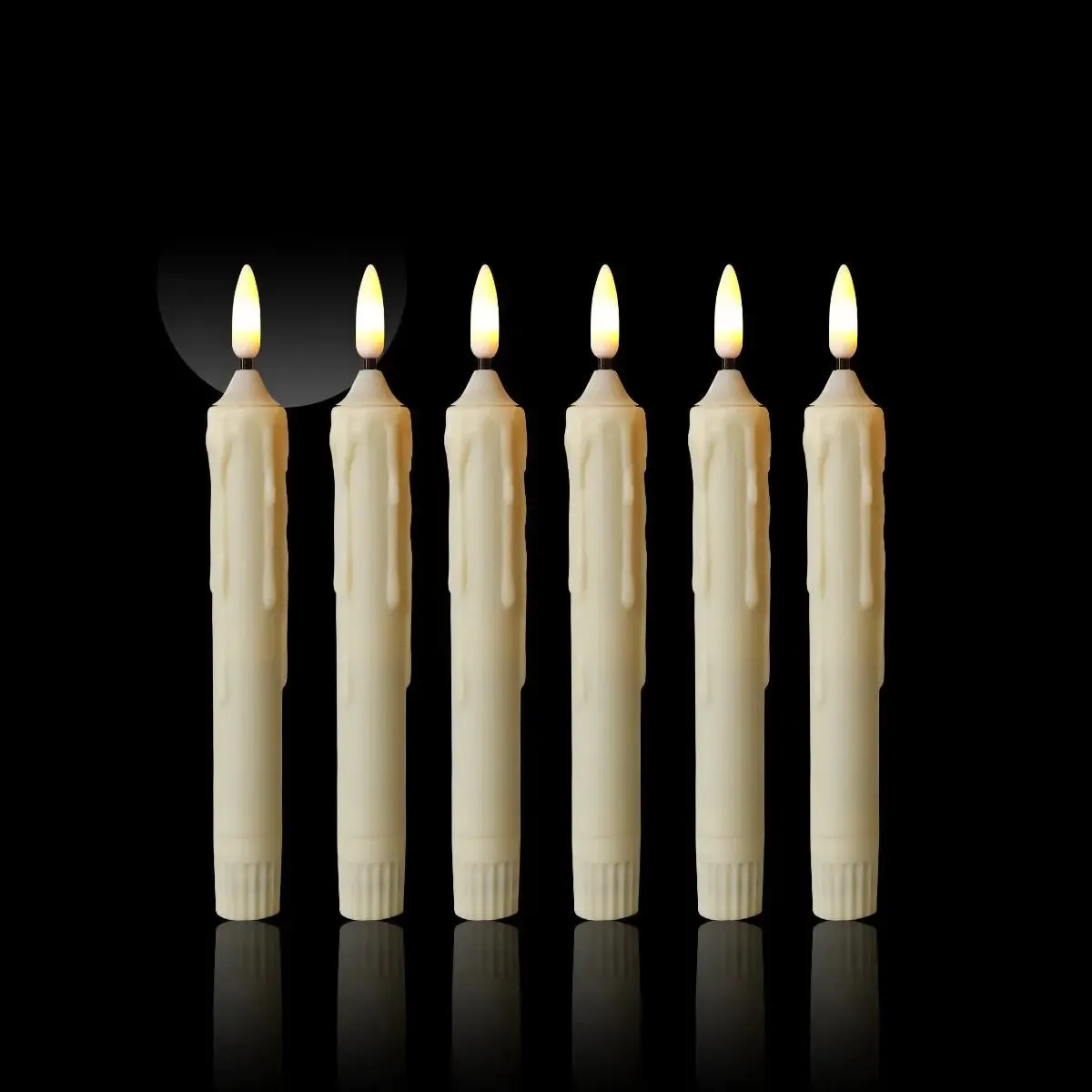 Flameless Taper Candlesticks Flickering Led Battery Operated Home Decor