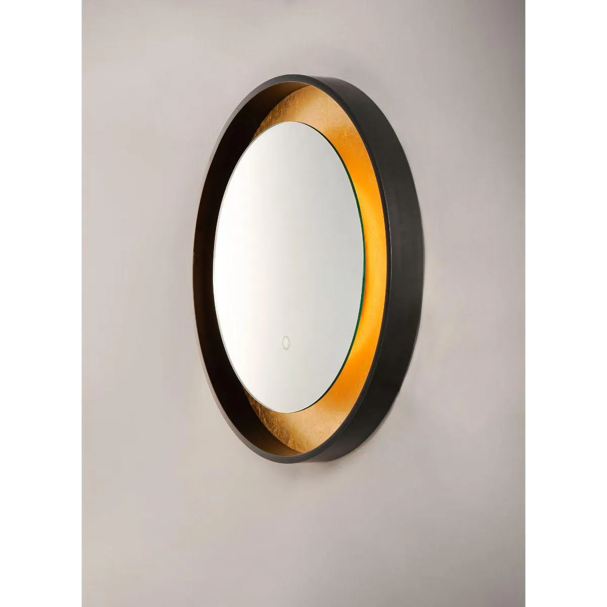 Floating 24 In. LED Mirror 1920 Lumens 3000K Black Finish