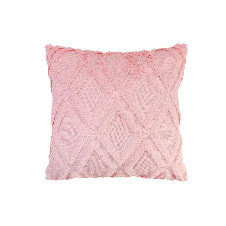 Fluffy Scatter Cushion | Dusty Pink Rhombus