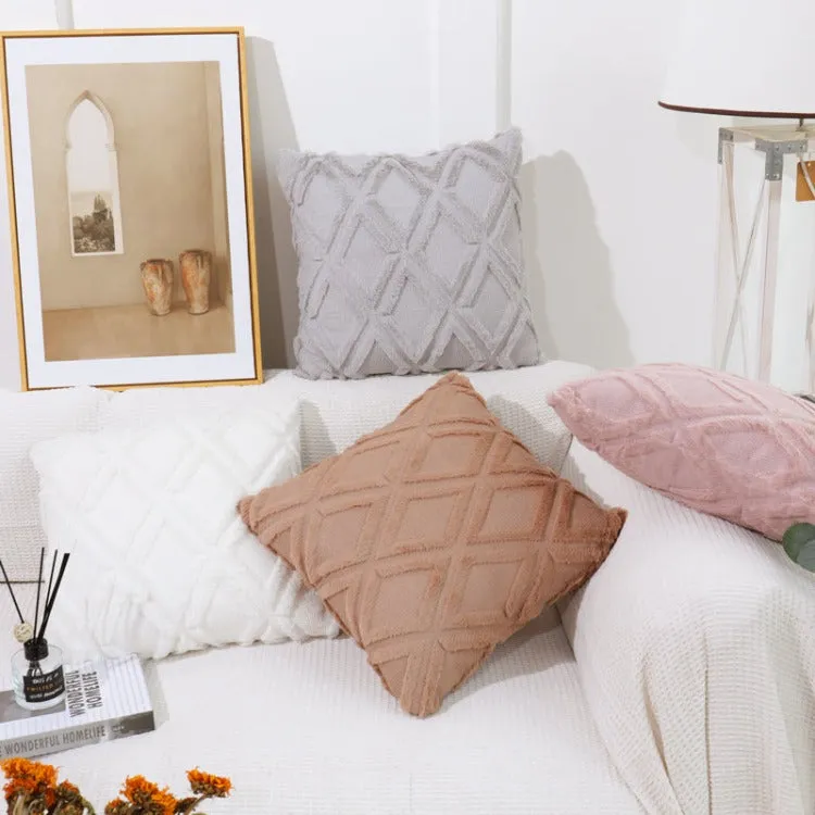 Fluffy Scatter Cushion | Grey Rhombus