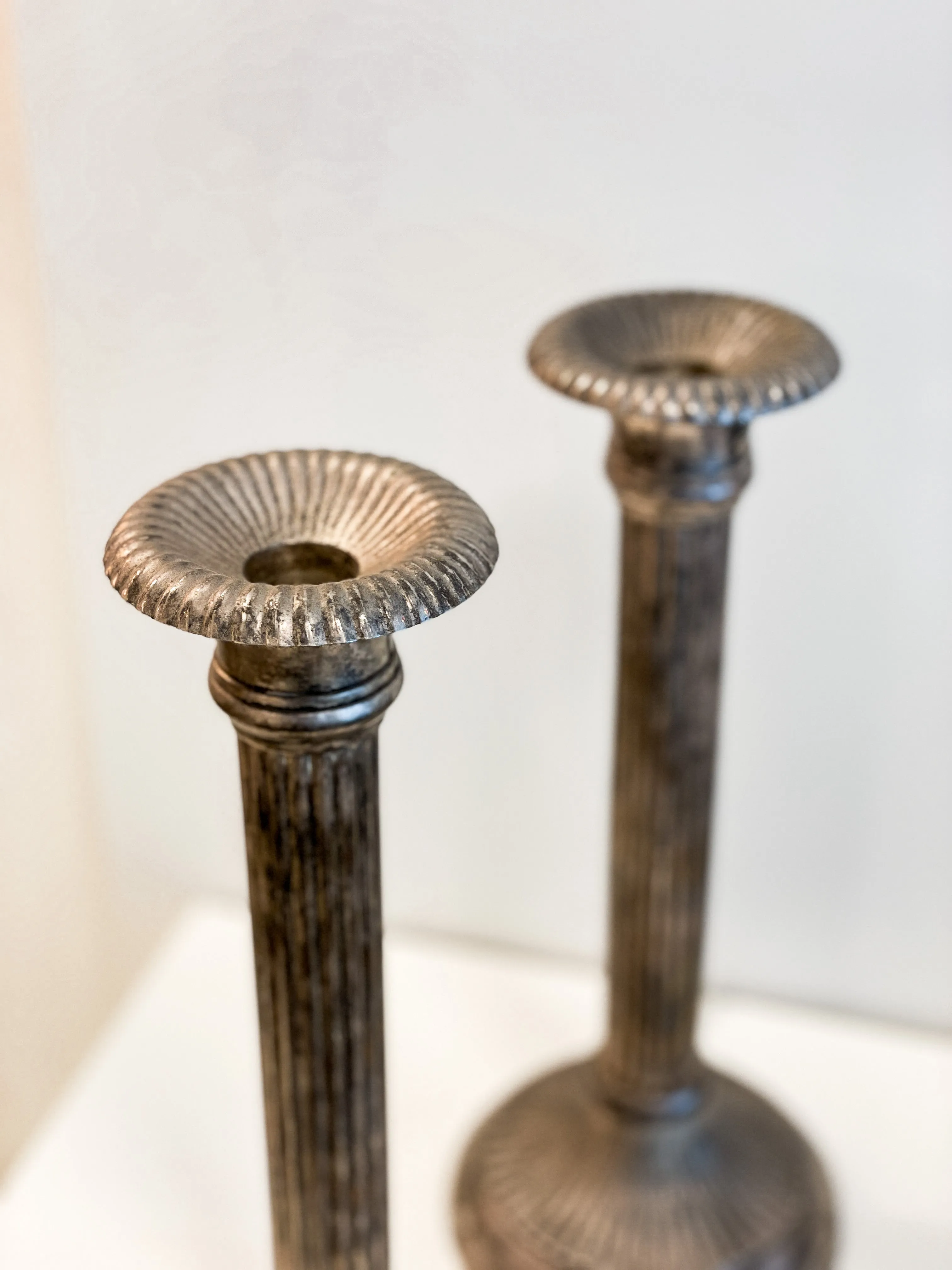 Fluted Column Candlesticks (Pair)