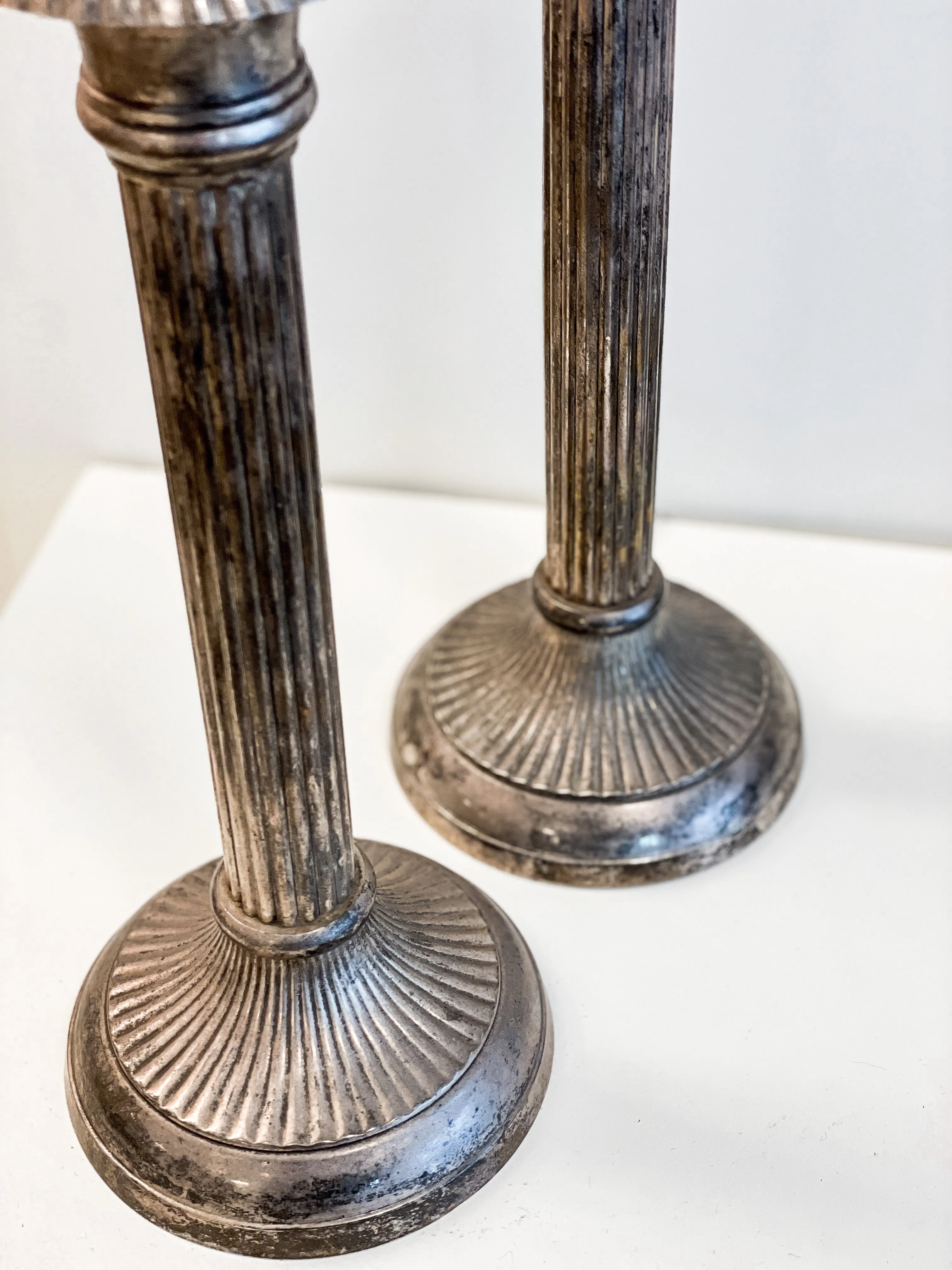 Fluted Column Candlesticks (Pair)