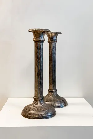 Fluted Column Candlesticks (Pair)