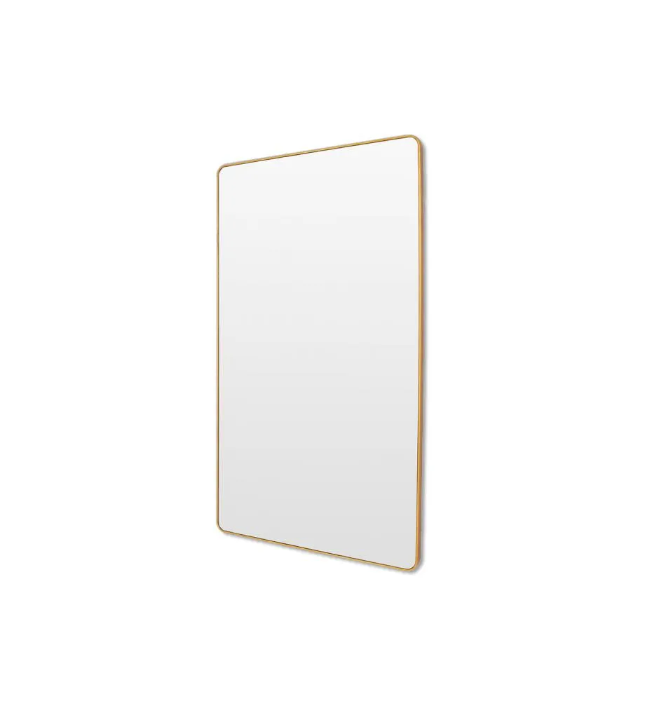 Flynn 180cm Curve Rectangular Mirror Leaner - Brass