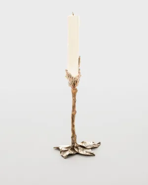 Foglie Bronze Candlestick by Osanna Visconti, Large