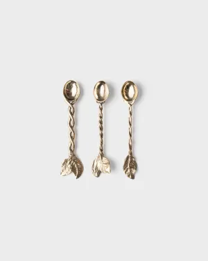 Foglie Bronze Coffee Spoons by Osanna Visconti (Set of 3)