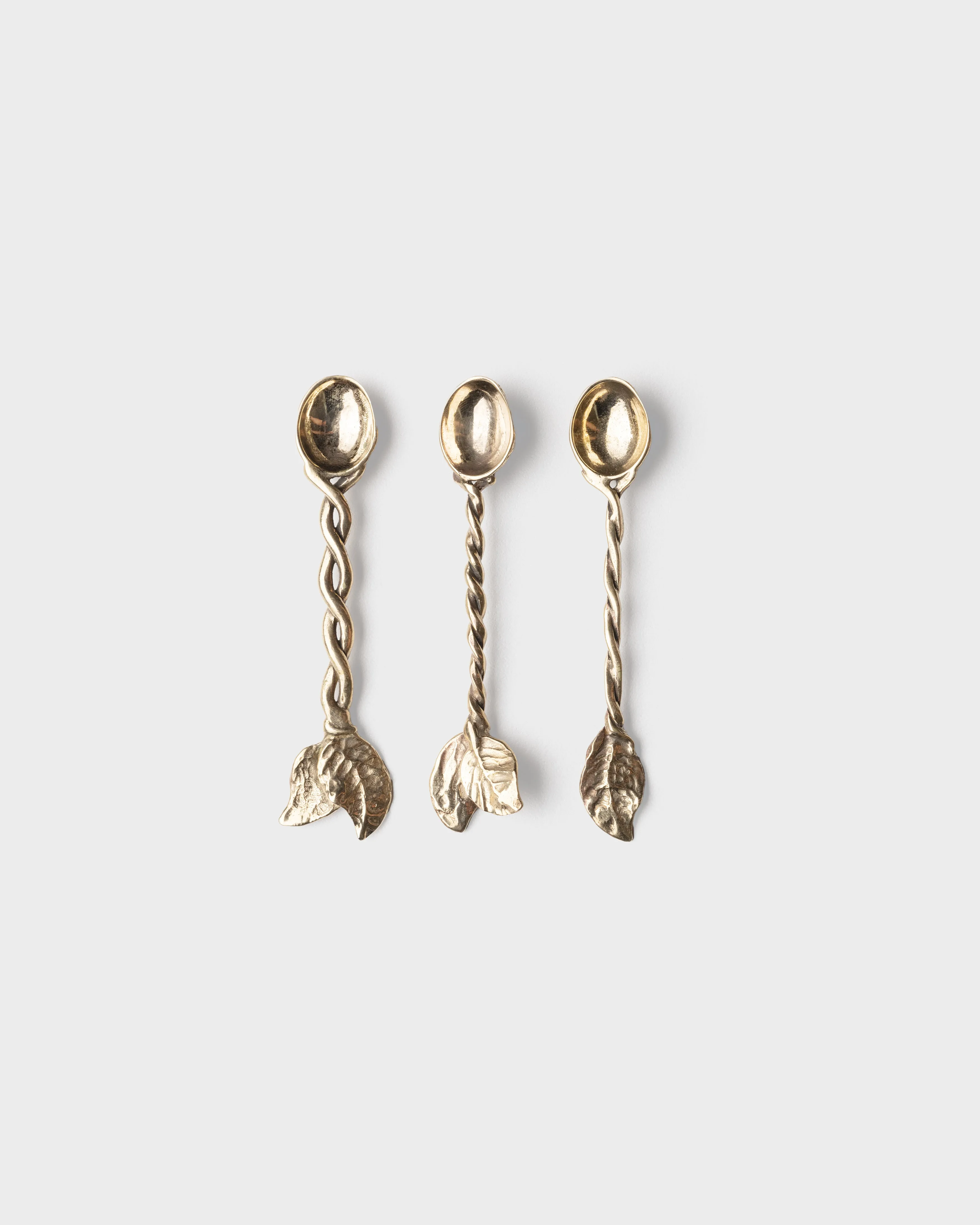 Foglie Bronze Coffee Spoons by Osanna Visconti (Set of 3)
