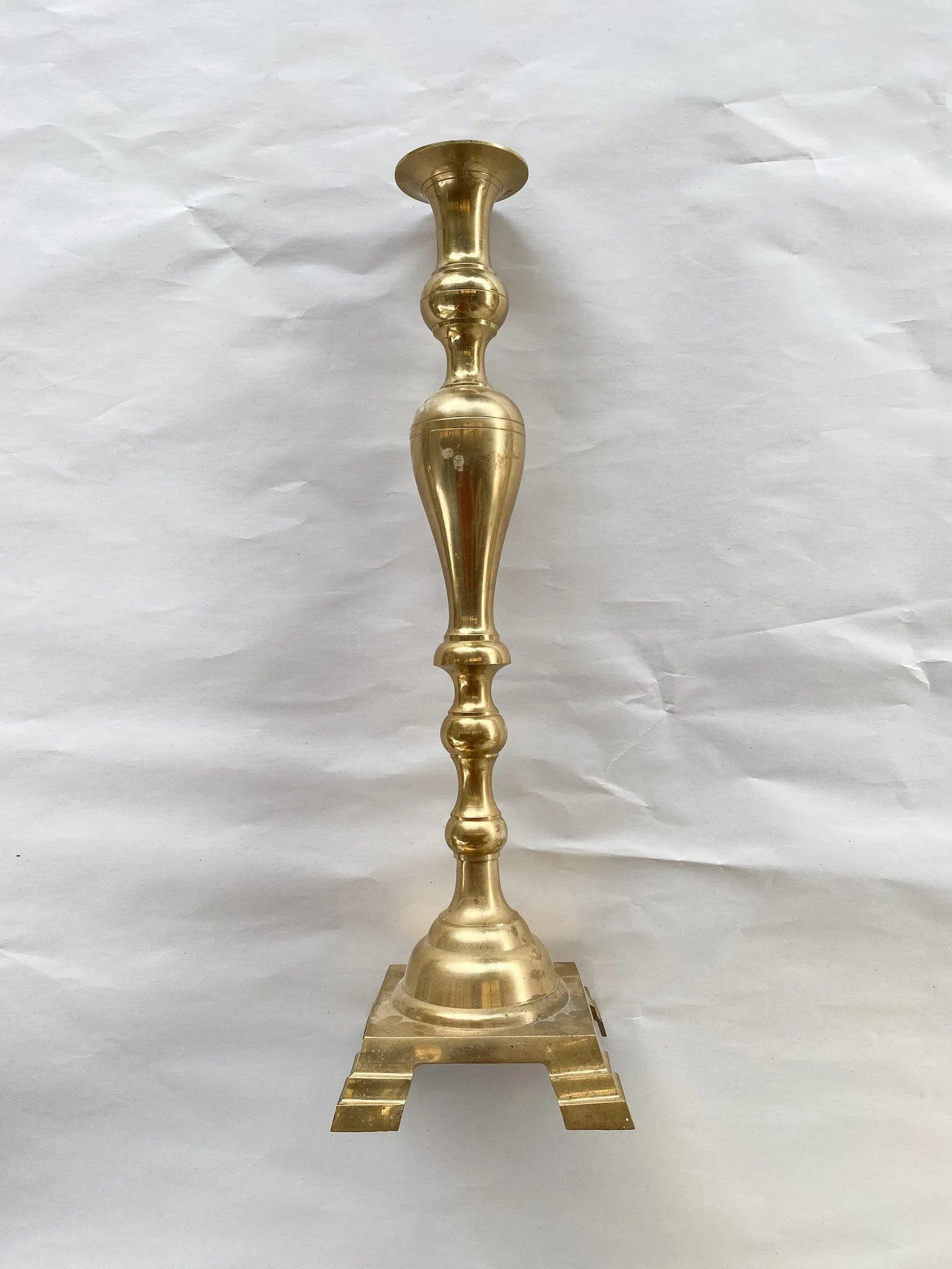 FOUND Large Brass Candlestick Holders