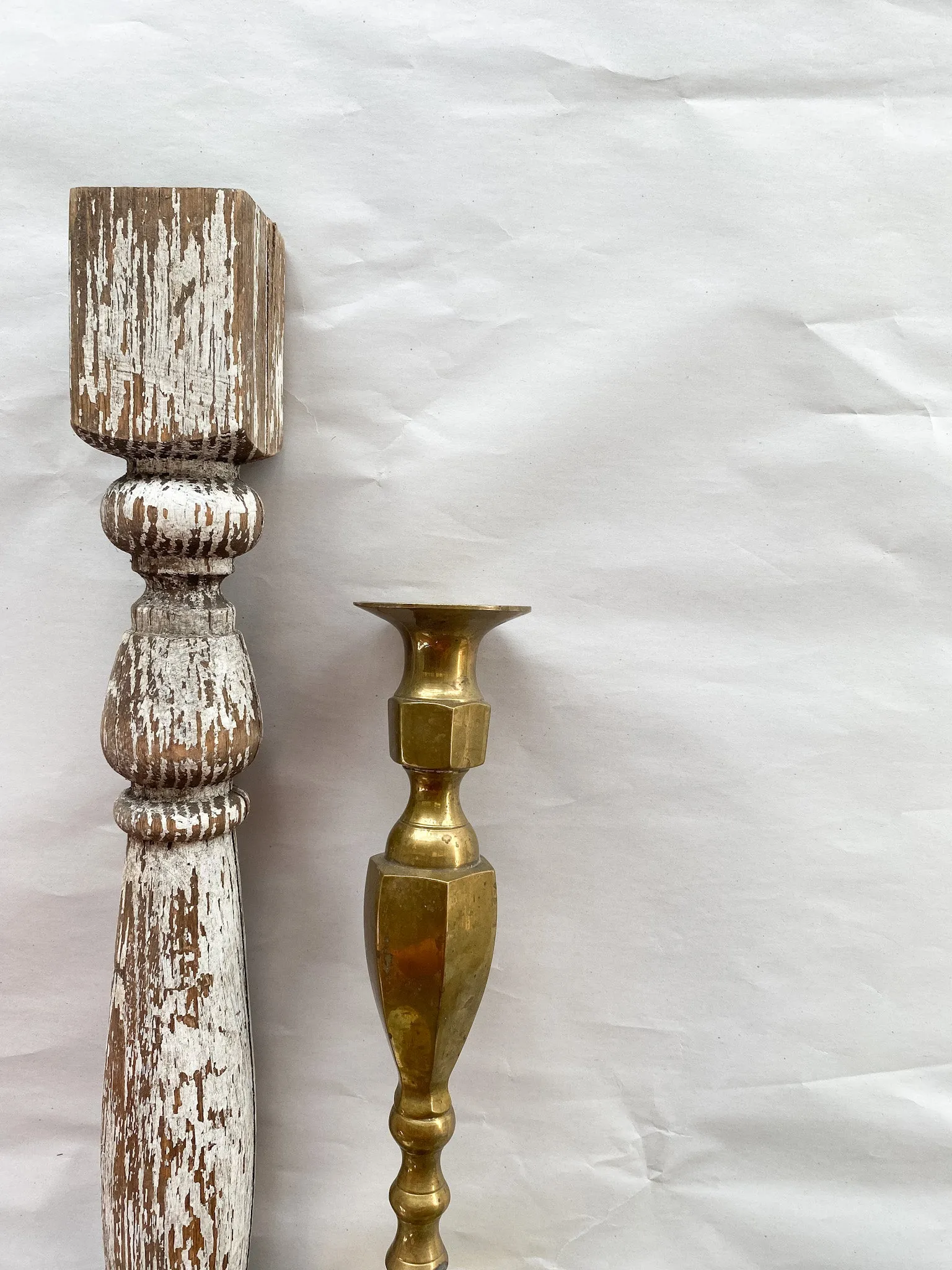 FOUND Large Brass Candlestick Holders