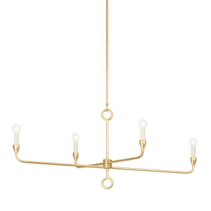 Four Light Island Pendant from the Orson Collection in Vintage Gold Leaf Finish by Troy Lighting