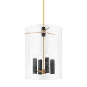 Four Light Lantern from the Adonis Collection in Vintage Brass Finish by Corbett Lighting