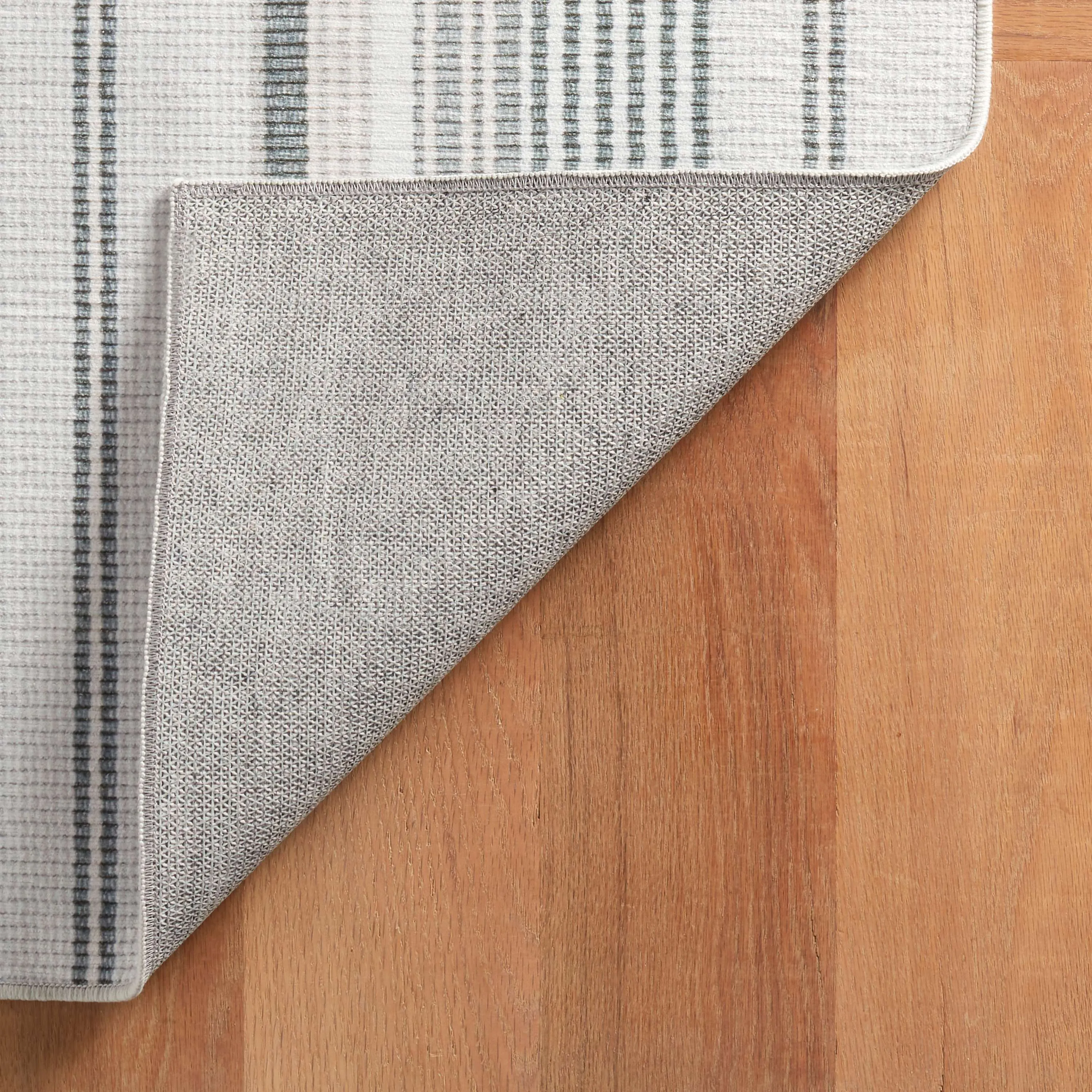 Framboise Ticking Multi Machine Washable Rug