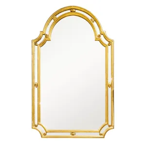 Gilt Cushion Style Mirror Ached Top