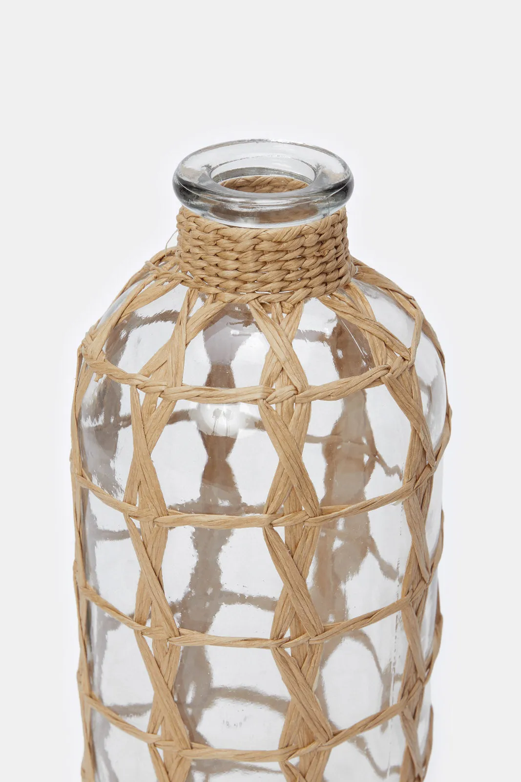 Glass Vase Knotted With Rope