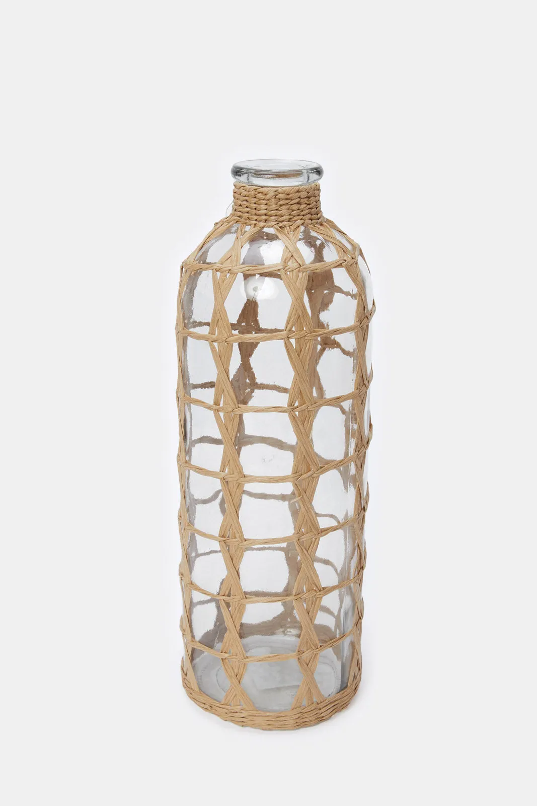 Glass Vase Knotted With Rope