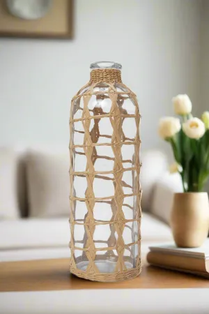 Glass Vase Knotted With Rope