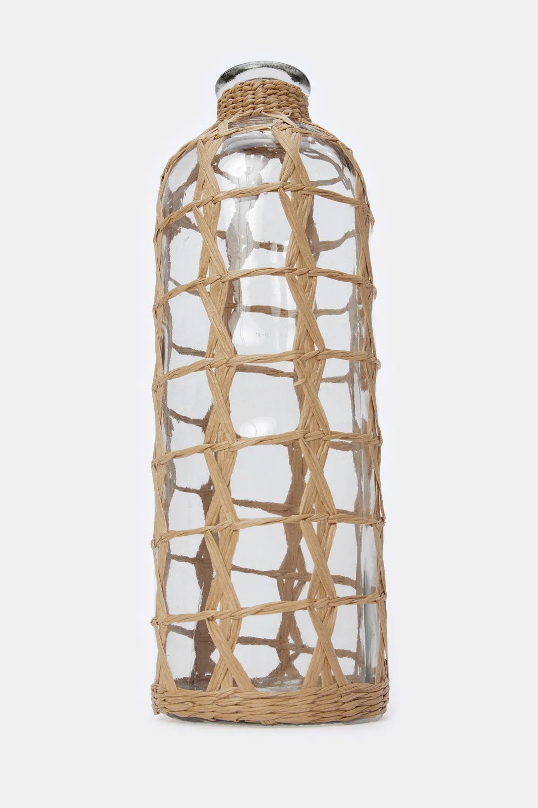 Glass Vase Knotted With Rope