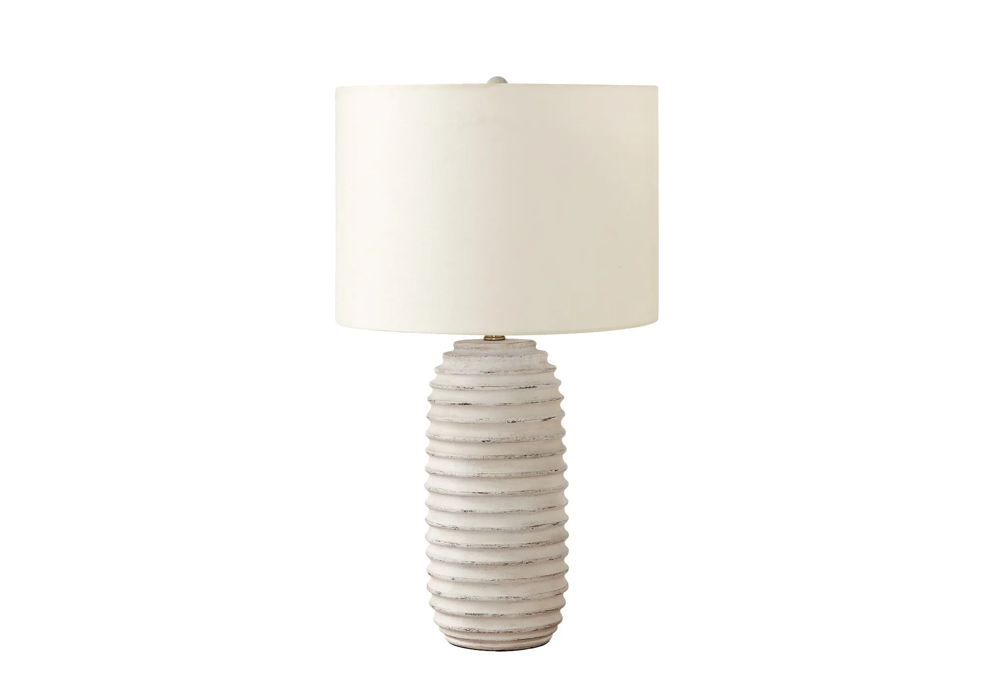 GlowWave 28" Cream Resin Table Lamp - Illuminate Your Space with Transitional Elegance