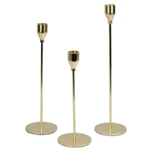 Gold Candlesticks - Tulip Candle Holder Set of 3 - Maison & White