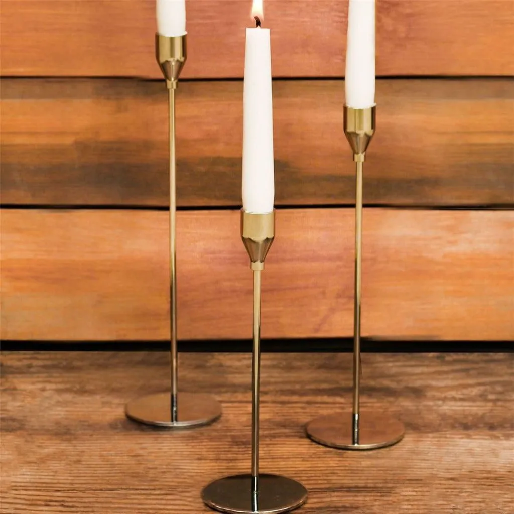 Gold Candlesticks - Tulip Candle Holder Set of 3 - Maison & White