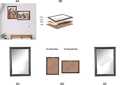 GRACE GIFT COLLECTION Engineered Wood Designer Photo Frame with Wall Hanging 11 X 14inches
