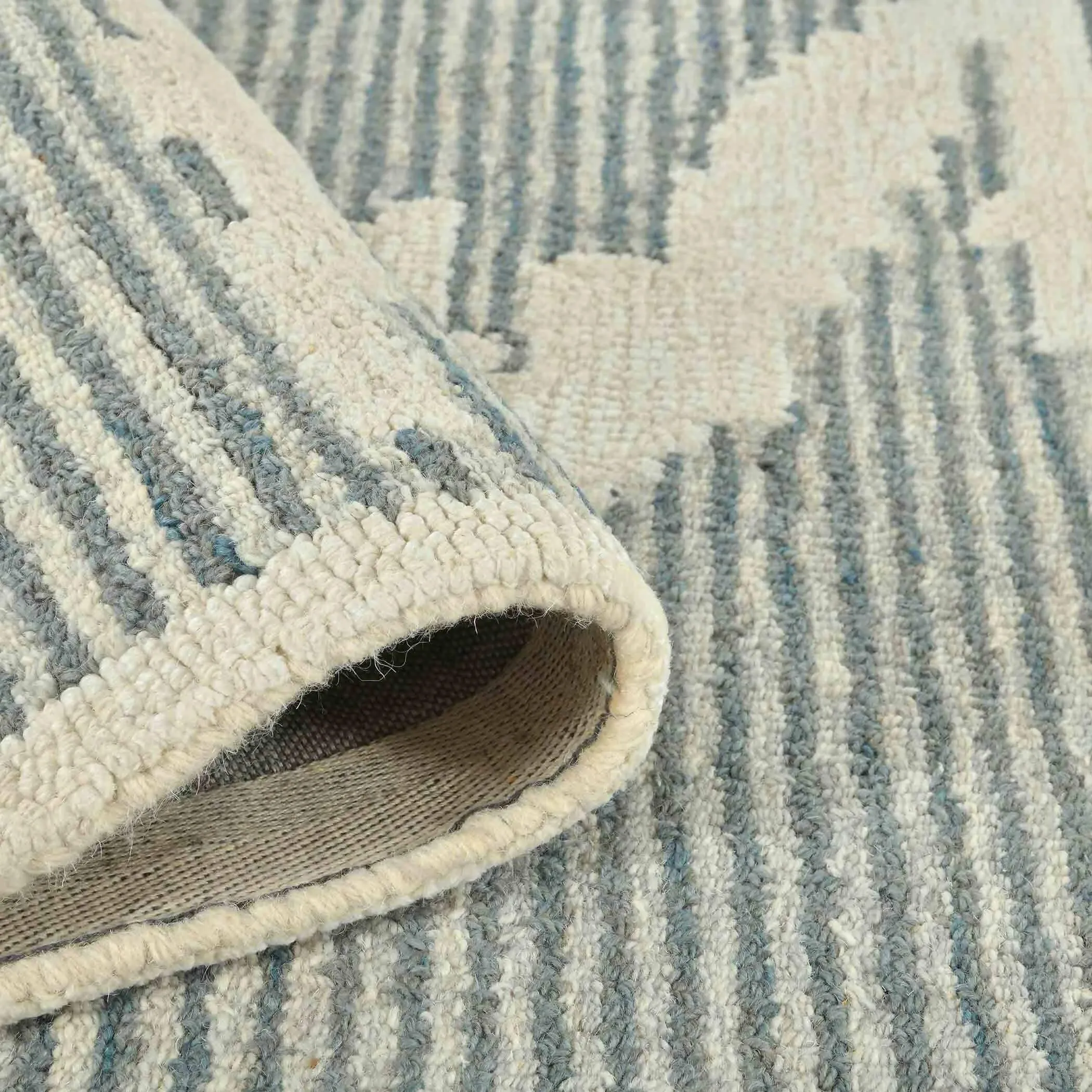Gray Wool Chicago 5x8 Feet Hand-Tufted Carpet Rug