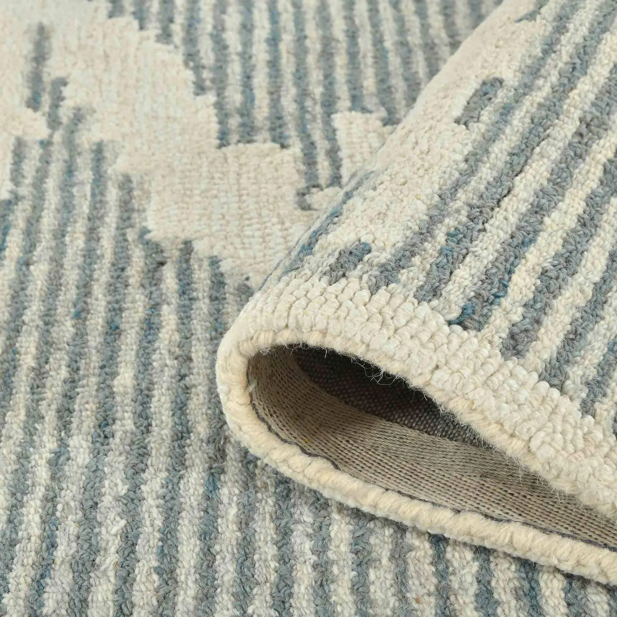 Gray Wool Chicago 5x8 Feet Hand-Tufted Carpet Rug