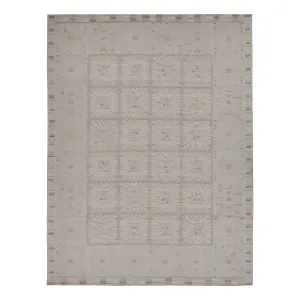 Grey Swedish Flatweave Wool Rug - 12'2" x 15'9"