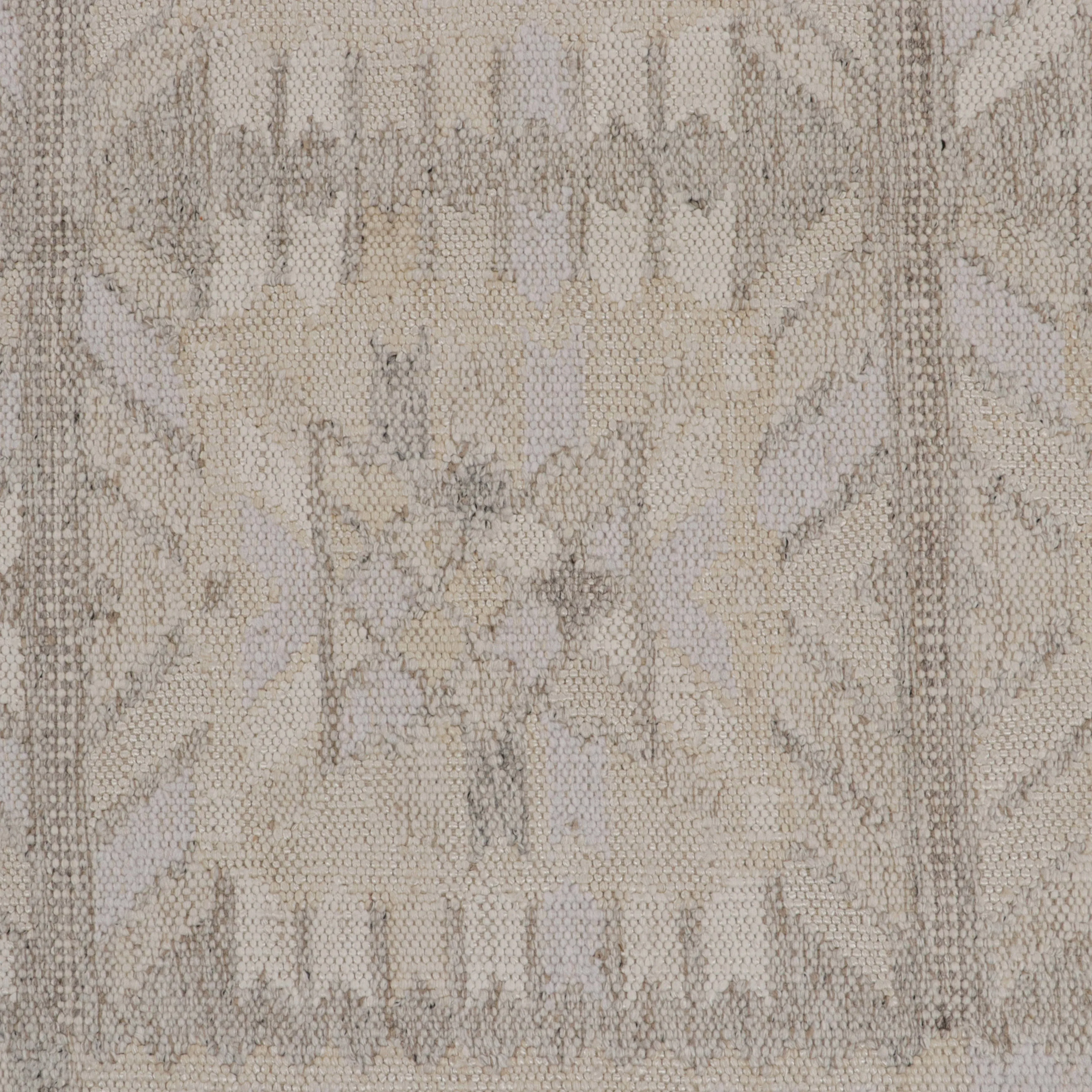 Grey Swedish Flatweave Wool Rug - 12'2" x 15'9"