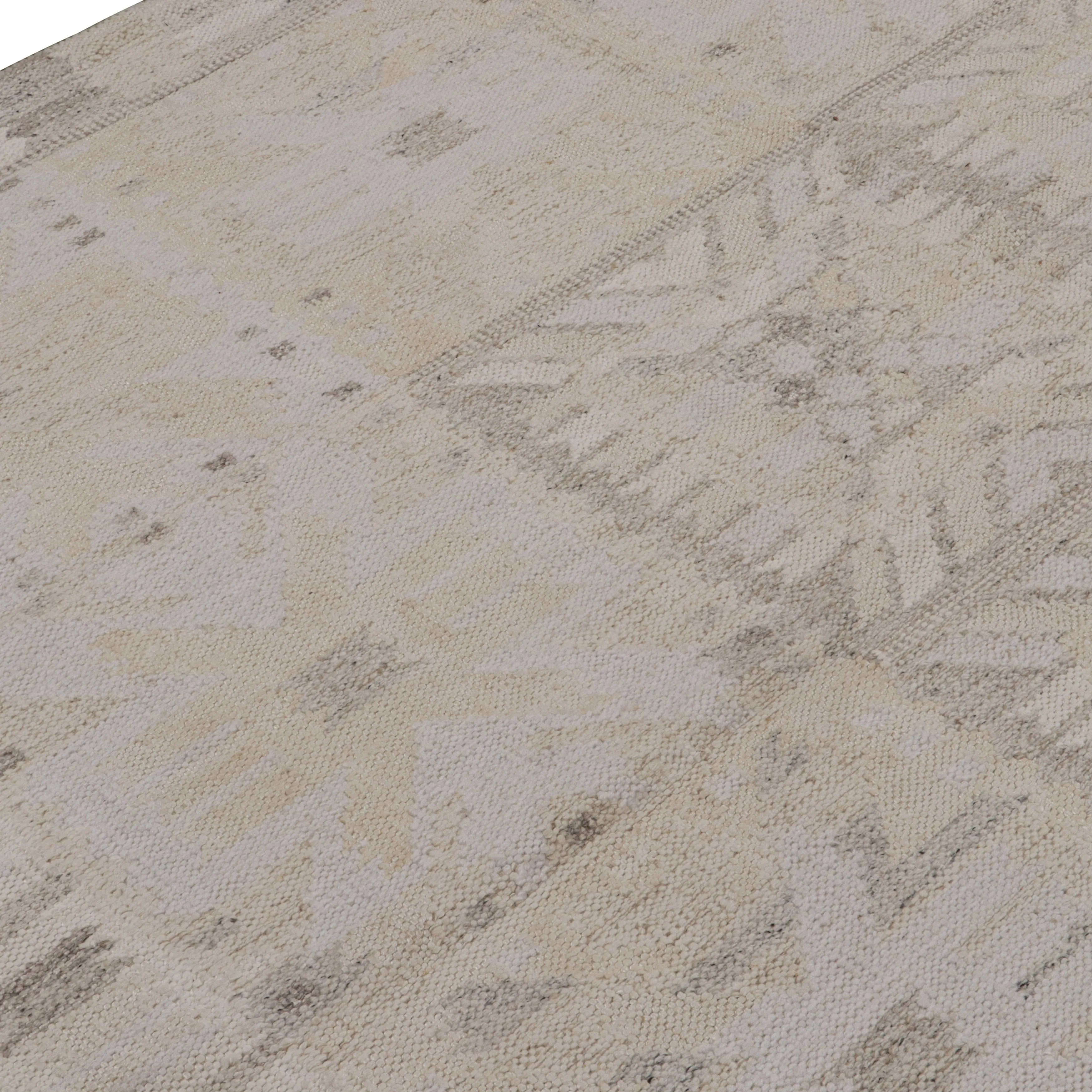 Grey Swedish Flatweave Wool Rug - 12'2" x 15'9"