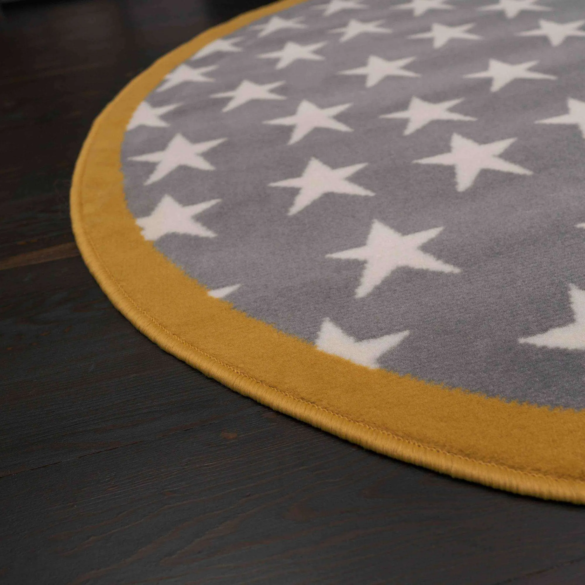 Grey Yellow Kids Bedroom Stars Rug