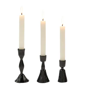 Gunmetal Zora Forged Candlesticks