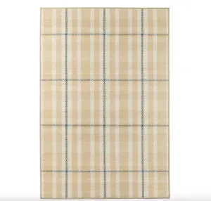 Hallie Plaid Machine Washable Rug