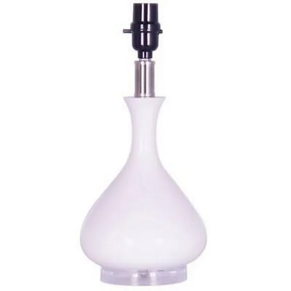 Hampton Bay White and Acrylic Tear Drop Accent Lamp Base