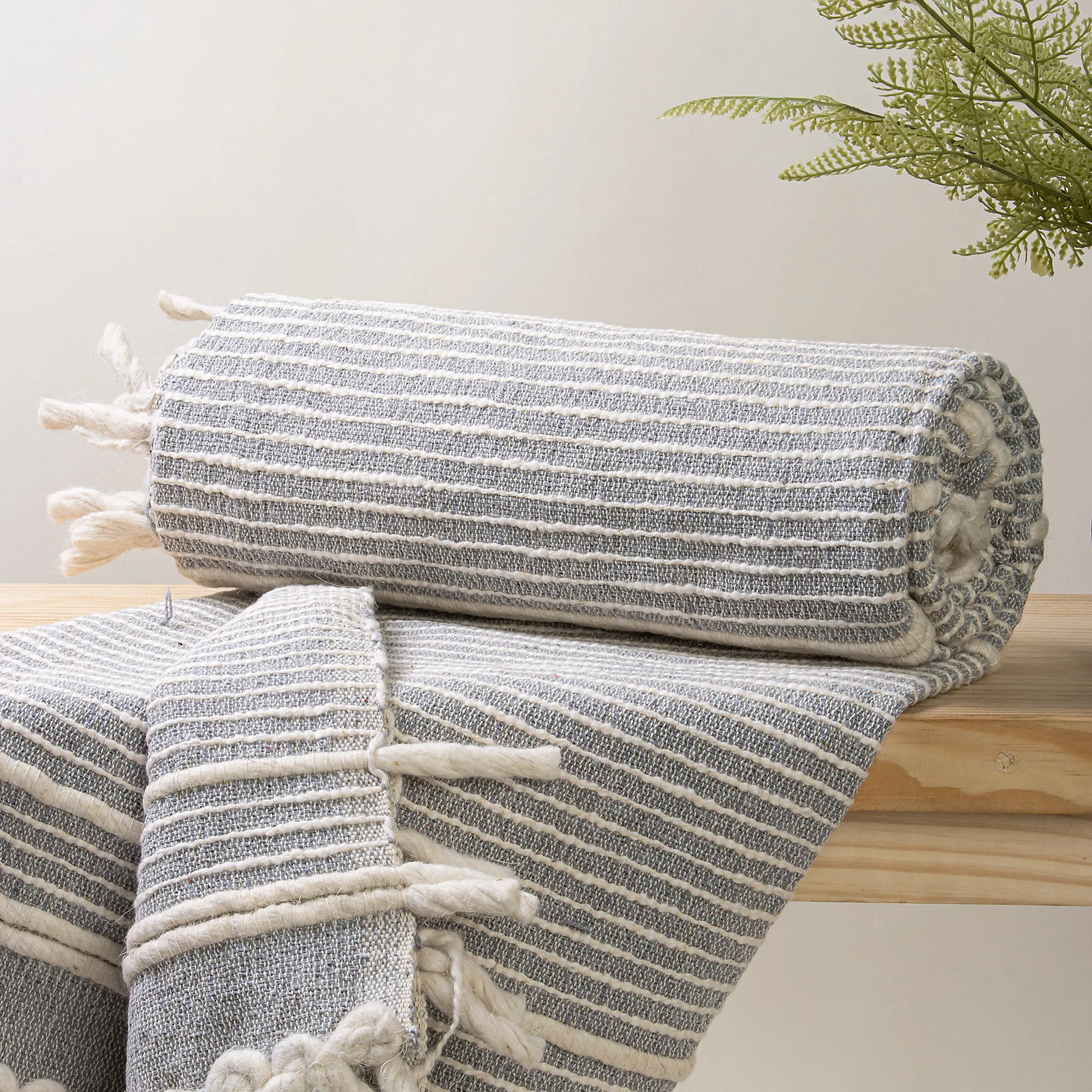 Handmade Soft Cotton Tufted Throw Blanket For Living Room | Chair