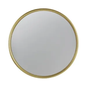 Hannes CONVEX wall mirror with gold frame panoramic look