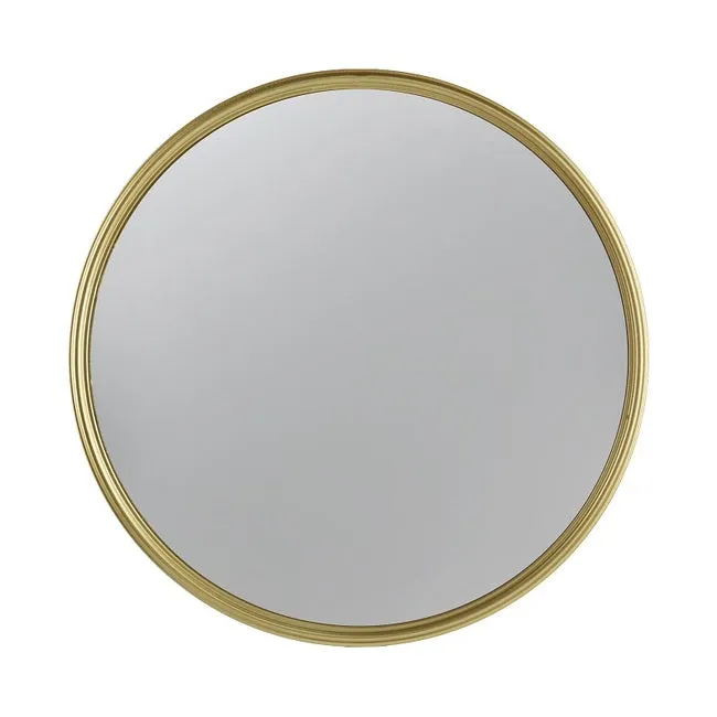 Hannes CONVEX wall mirror with gold frame panoramic look