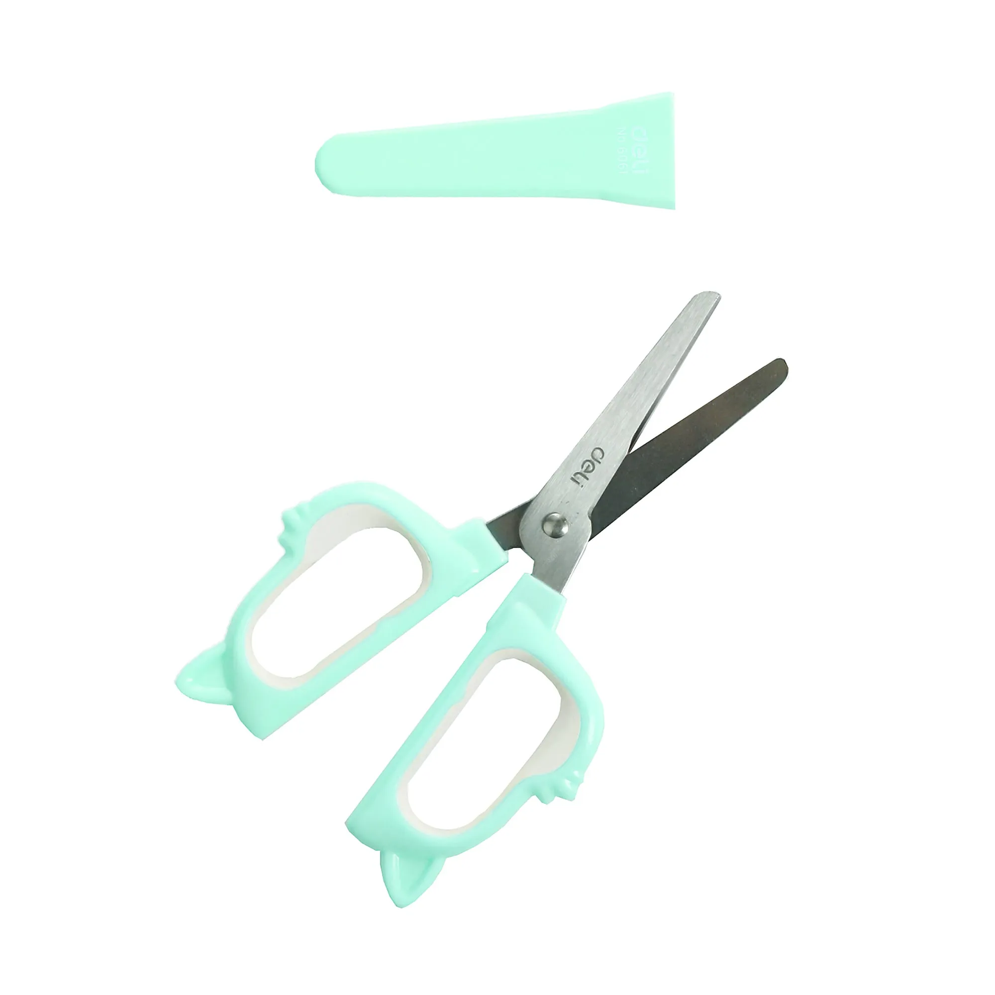 Happy Cat Hand Held Scissors - Pack of 3 (Pink, Blue, and Green)
