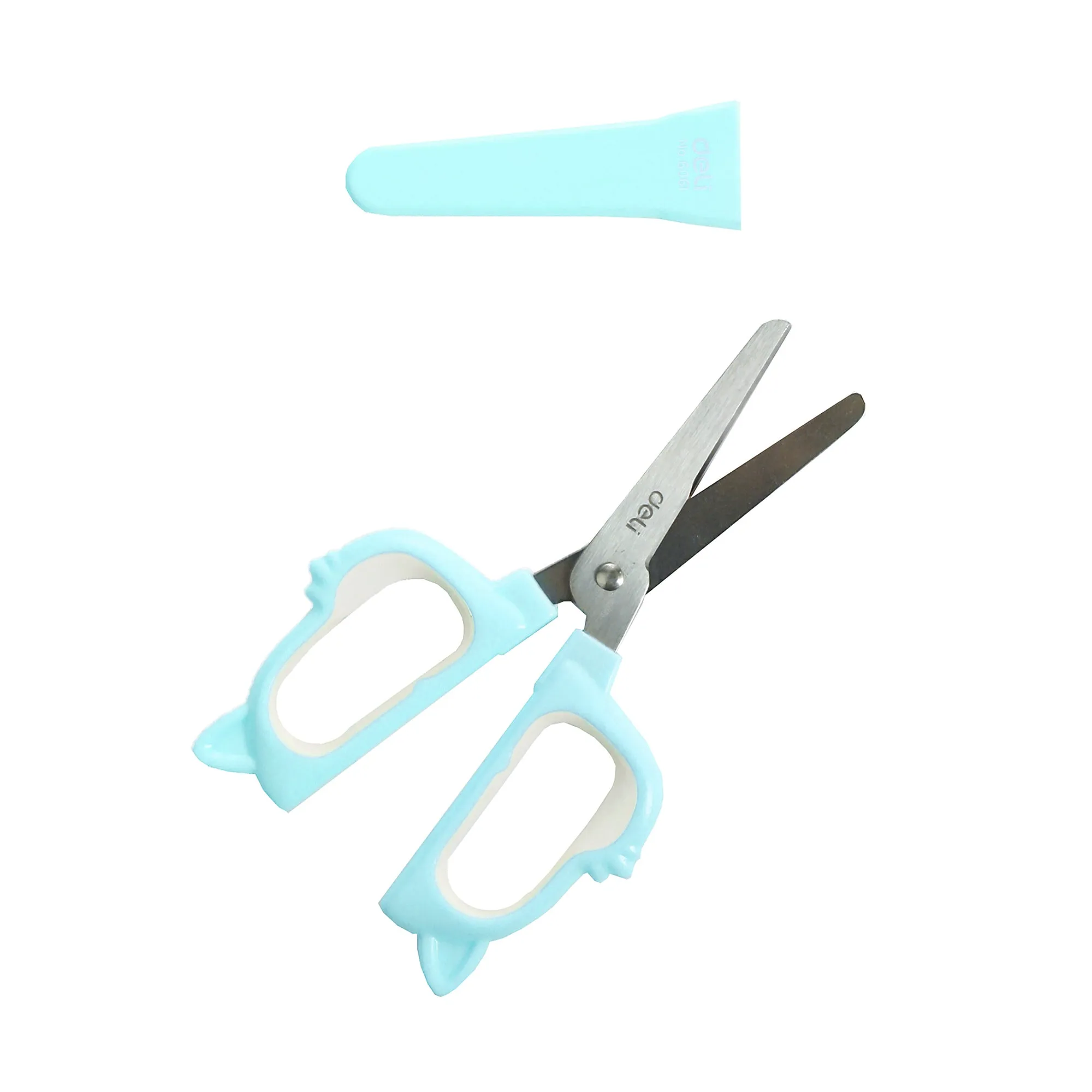 Happy Cat Hand Held Scissors - Pack of 3 (Pink, Blue, and Green)