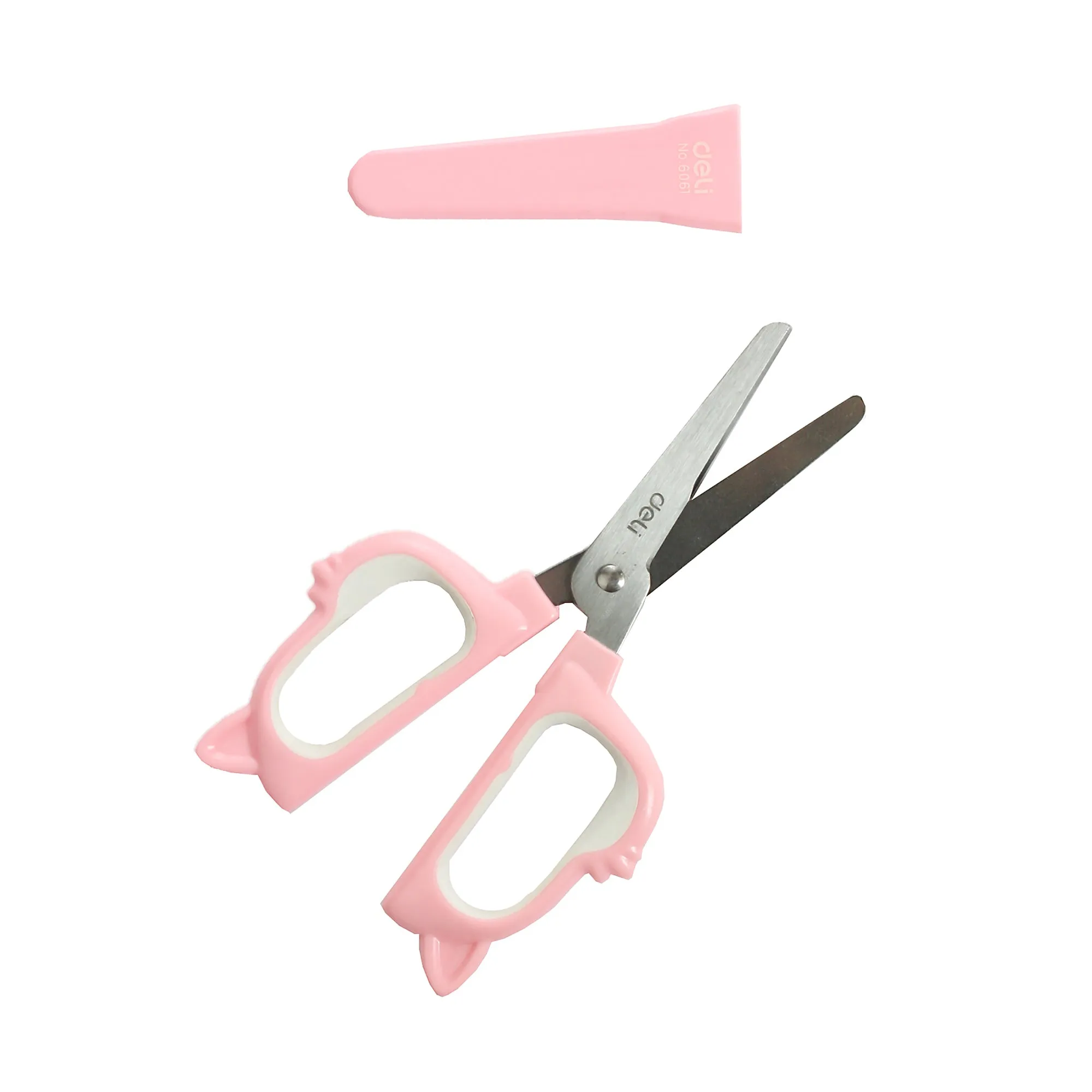 Happy Cat Hand Held Scissors - Pack of 3 (Pink, Blue, and Green)
