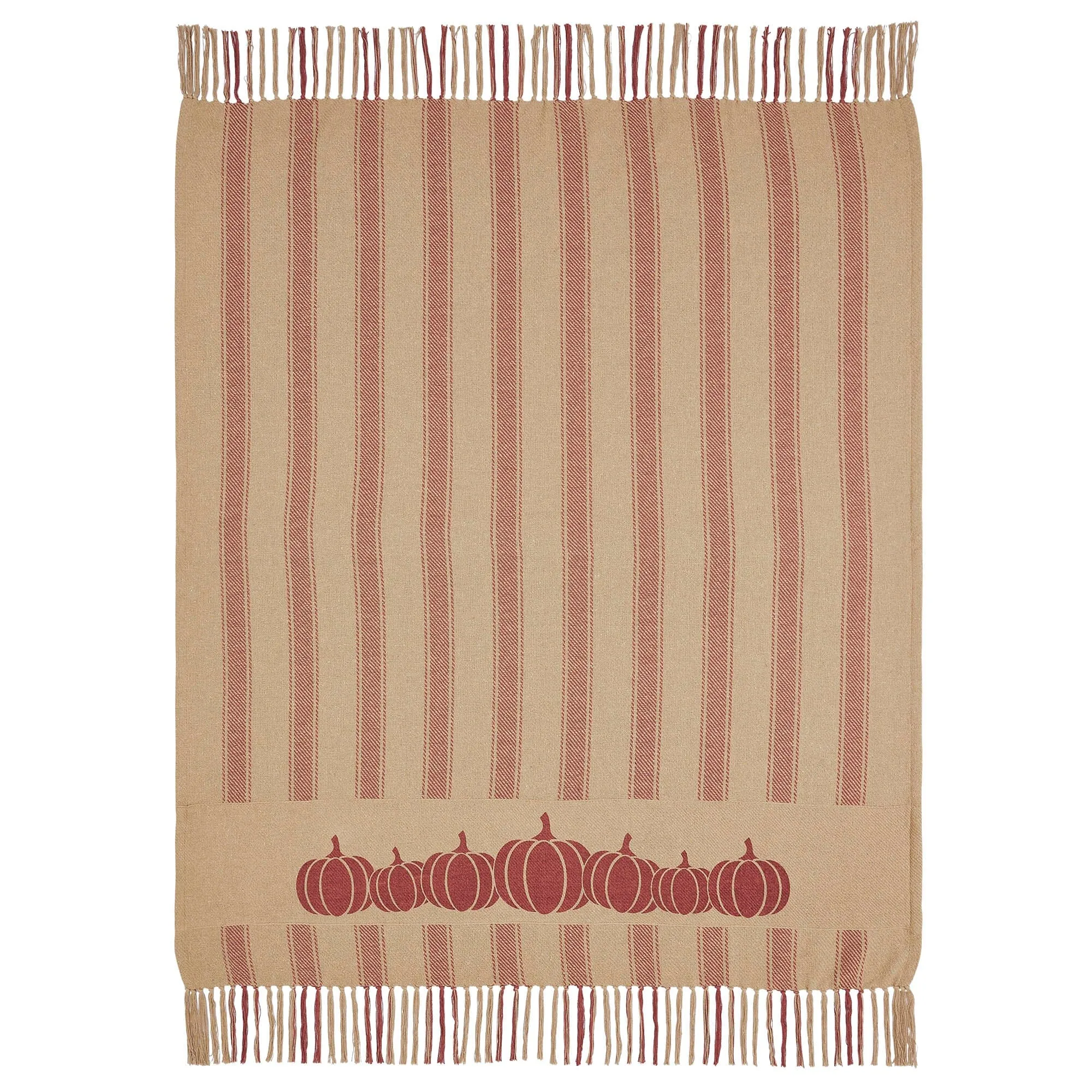 Harvest Blessings Pumpkin Patch Stripe Woven Throw