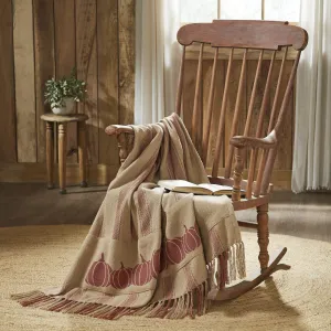 Harvest Blessings Pumpkin Patch Stripe Woven Throw