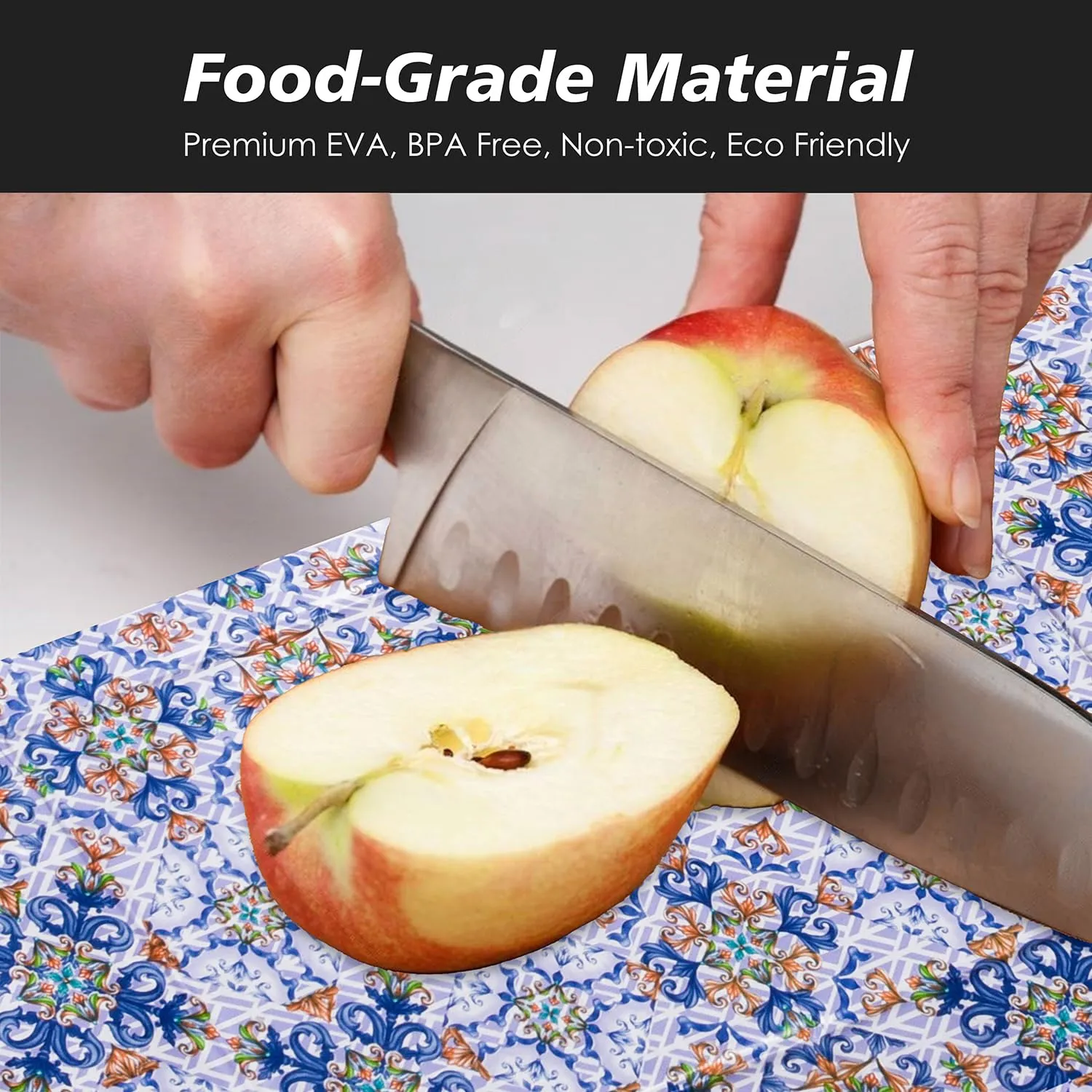 Heart Home Shelf Liner | Kitchen Cabinet Shelf Protector | Kitchen Liners for Cabinets and Drawers | Drawer Liner Mat | Flower Star Shelf Liner Roll | Cabinet Mat | 3 MTR | Pack of 3 | Blue