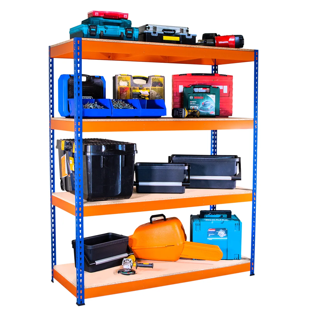 Heavy Duty Industrial Shelving Unit 4 Levels 1800mm High - Select Your Size | 400KG's UDL Per Shelf