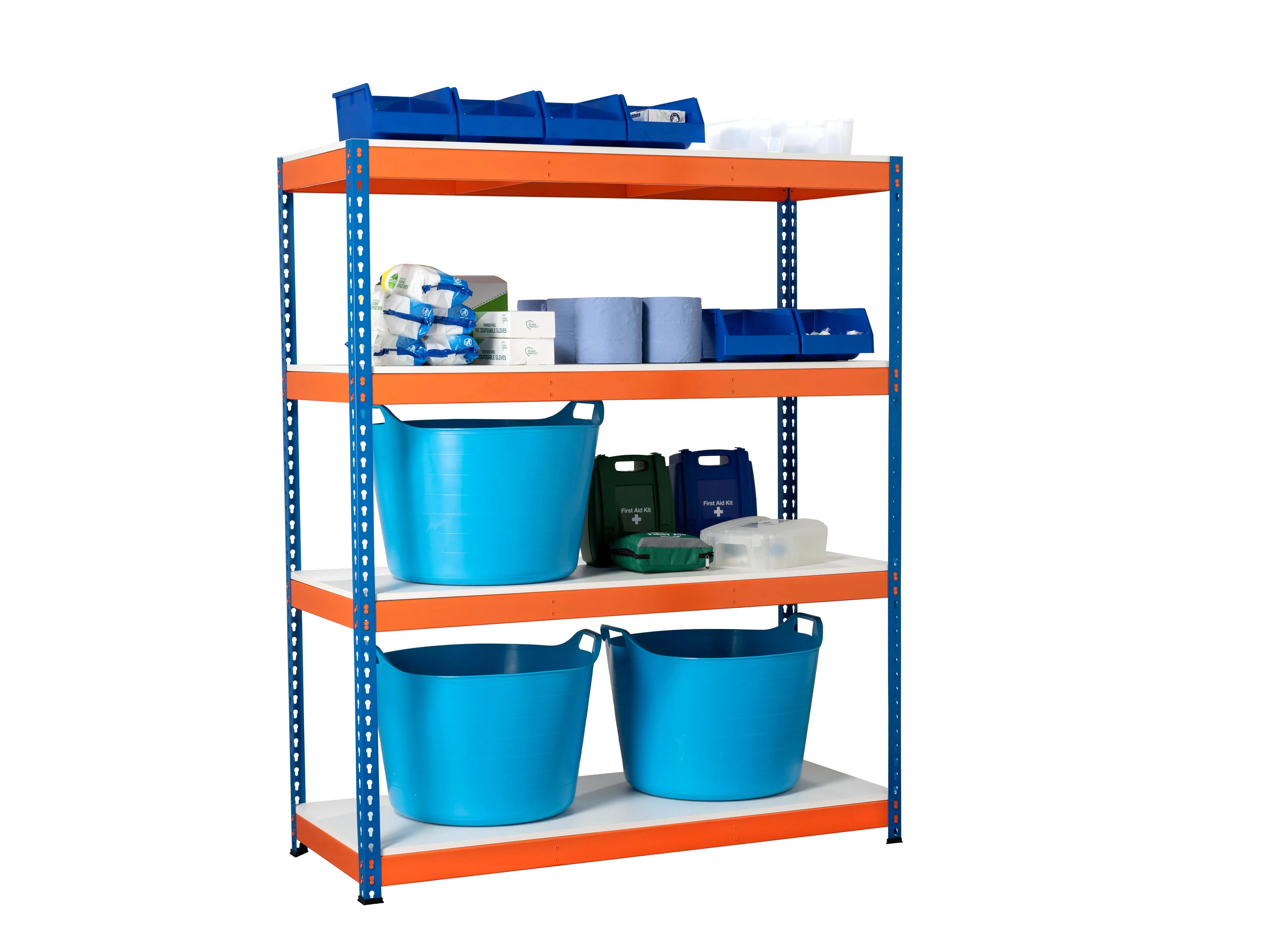 Heavy Duty Industrial Shelving Unit 4 Levels 1800mm High - Select Your Size | 400KG's UDL Per Shelf